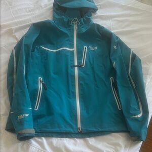 Mountain Hardware Gore-Tex Women's XL Turquoise Hooded Jacket